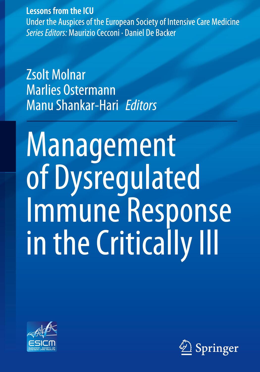 Cover: 9783031175718 | Management of Dysregulated Immune Response in the Critically Ill