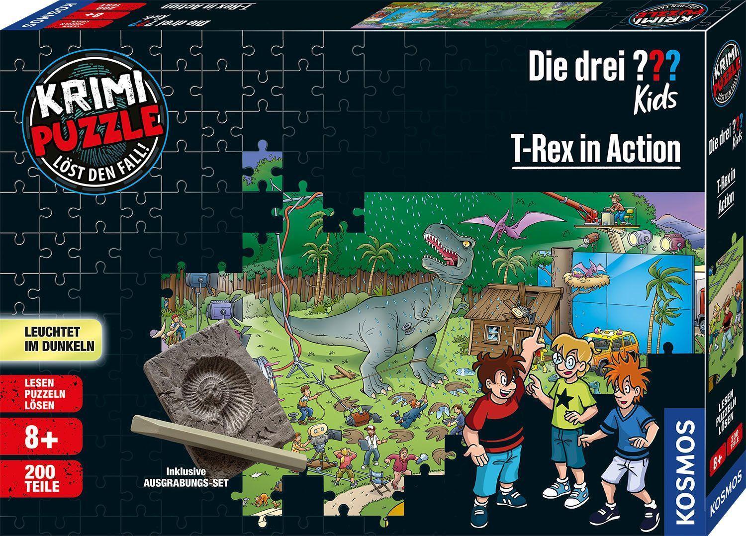 Cover: 4002051680657 | Krimi Puzzle: Die drei ??? Kids 200 Teile - T-Rex in Action (drei...