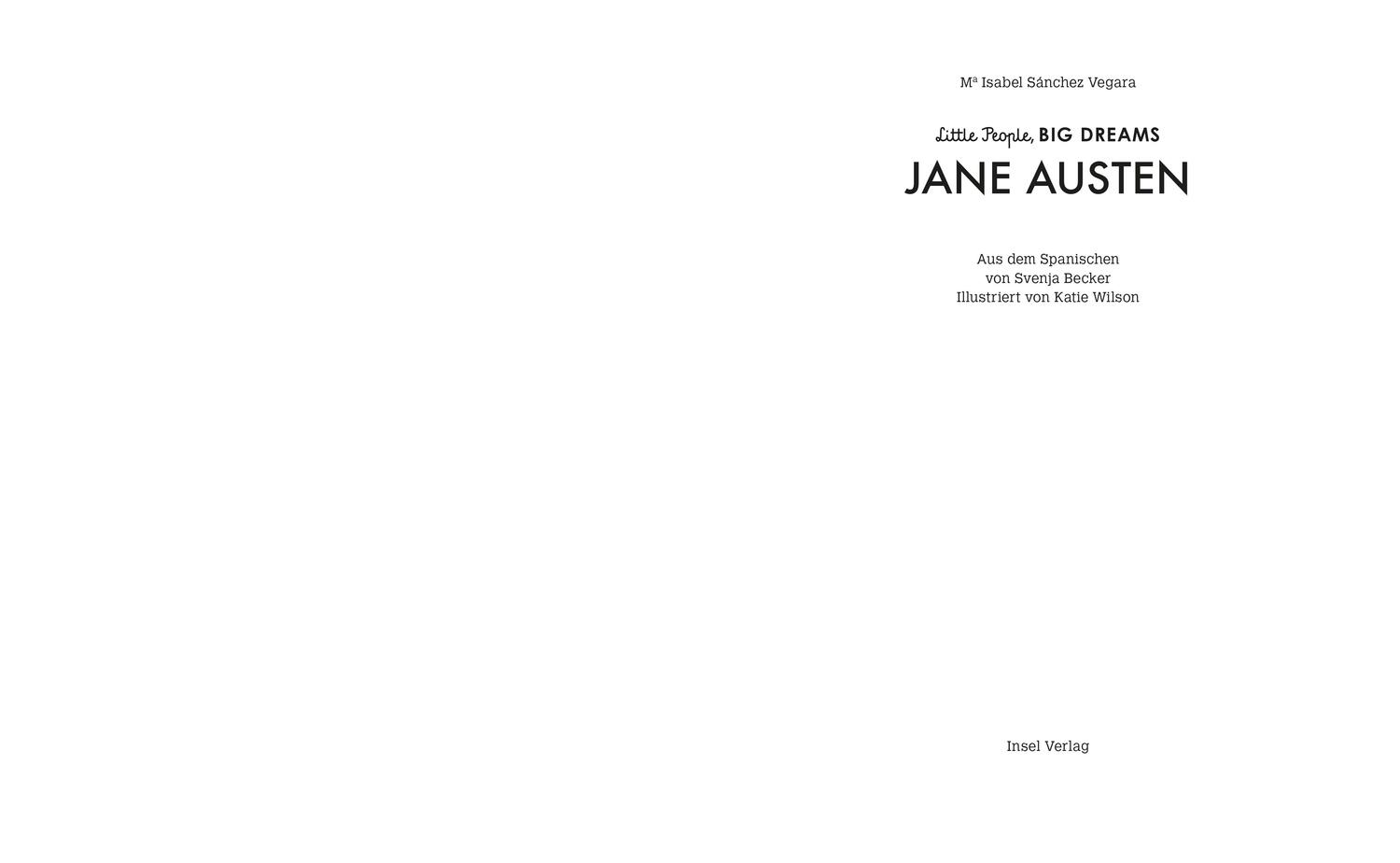 Bild: 9783458178309 | Jane Austen | María Isabel Sánchez Vegara | Buch | 32 S. | Deutsch
