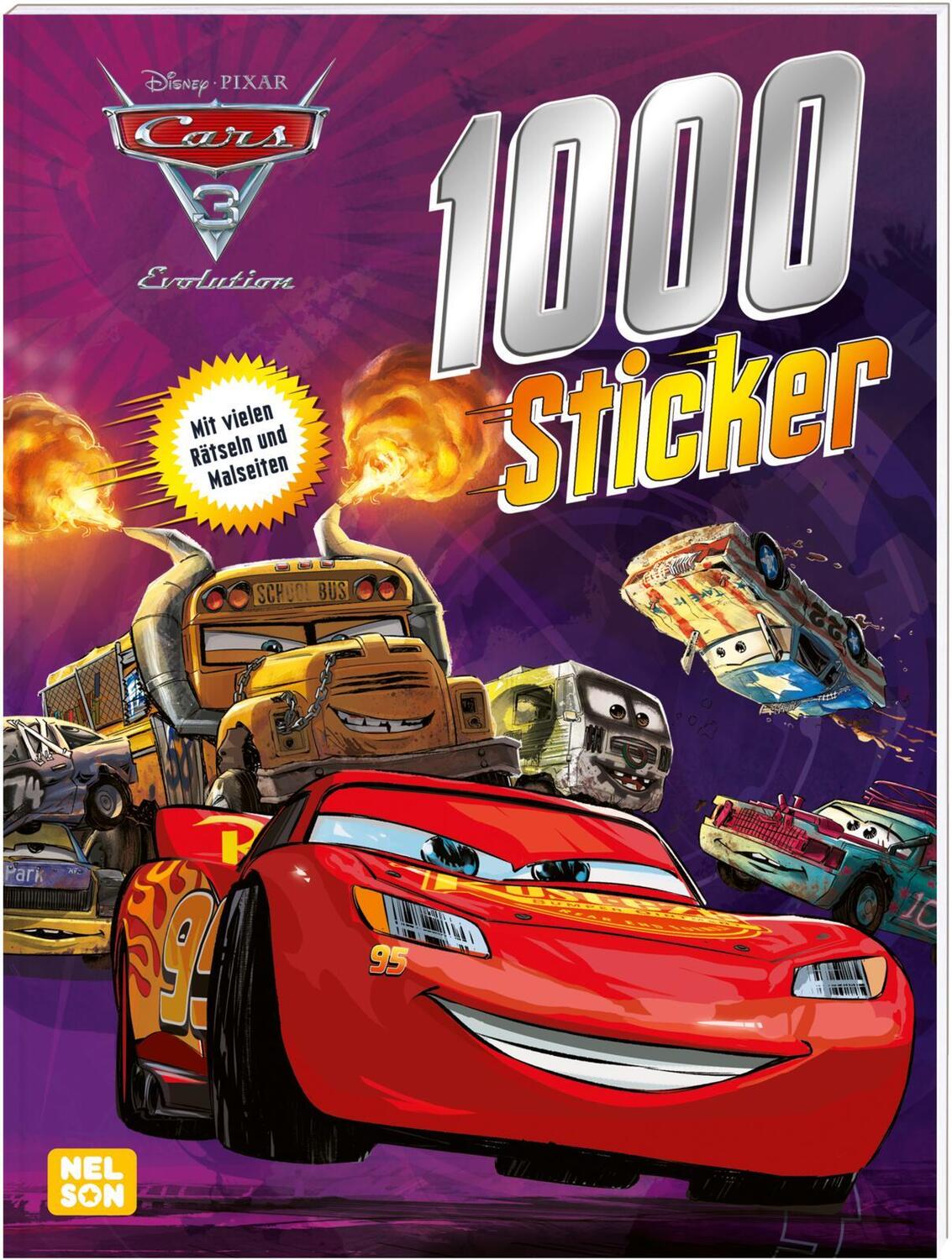 Cover: 9783845121413 | Disney Cars 3: 1000 Sticker | Mit vielen Rätseln und Malseiten | Buch