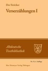 Cover: 9783110483673 | Verserzählungen I | Der Stricker | Taschenbuch | De Gruyter
