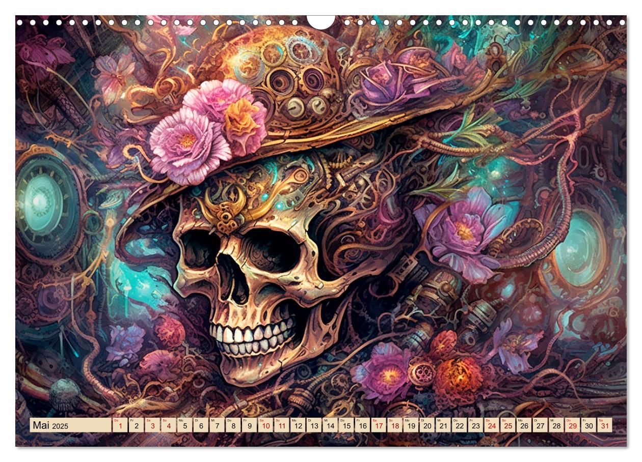 Bild: 9783383871528 | Floraler Steampunk (Wandkalender 2025 DIN A3 quer), CALVENDO...