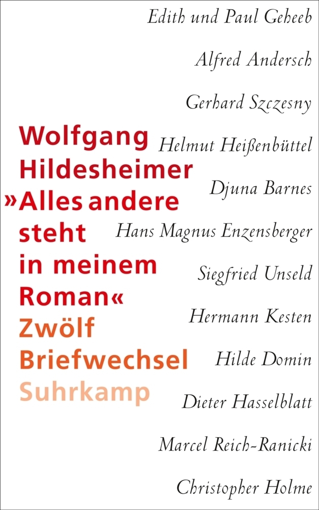 'Alles andere steht in meinem Roman' - Hildesheimer, Wolfgang