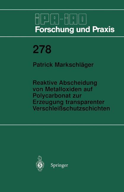 Cover: 9783540655022 | Reaktive Abscheidung von Metalloxiden auf Polycarbonat zur...