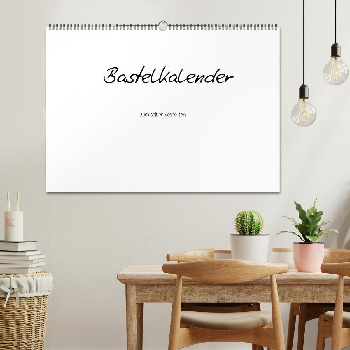 Bild: 9783435769384 | Bastelkalender - Weiss (Wandkalender 2025 DIN A2 quer), CALVENDO...