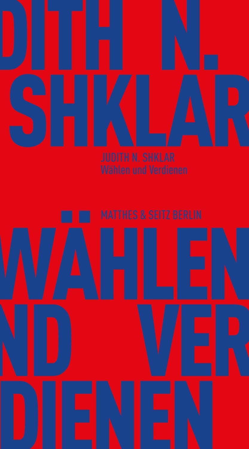 Cover: 9783751830225 | Wählen und Verdienen | Judith N. Shklar | Taschenbuch | 176 S. | 2024