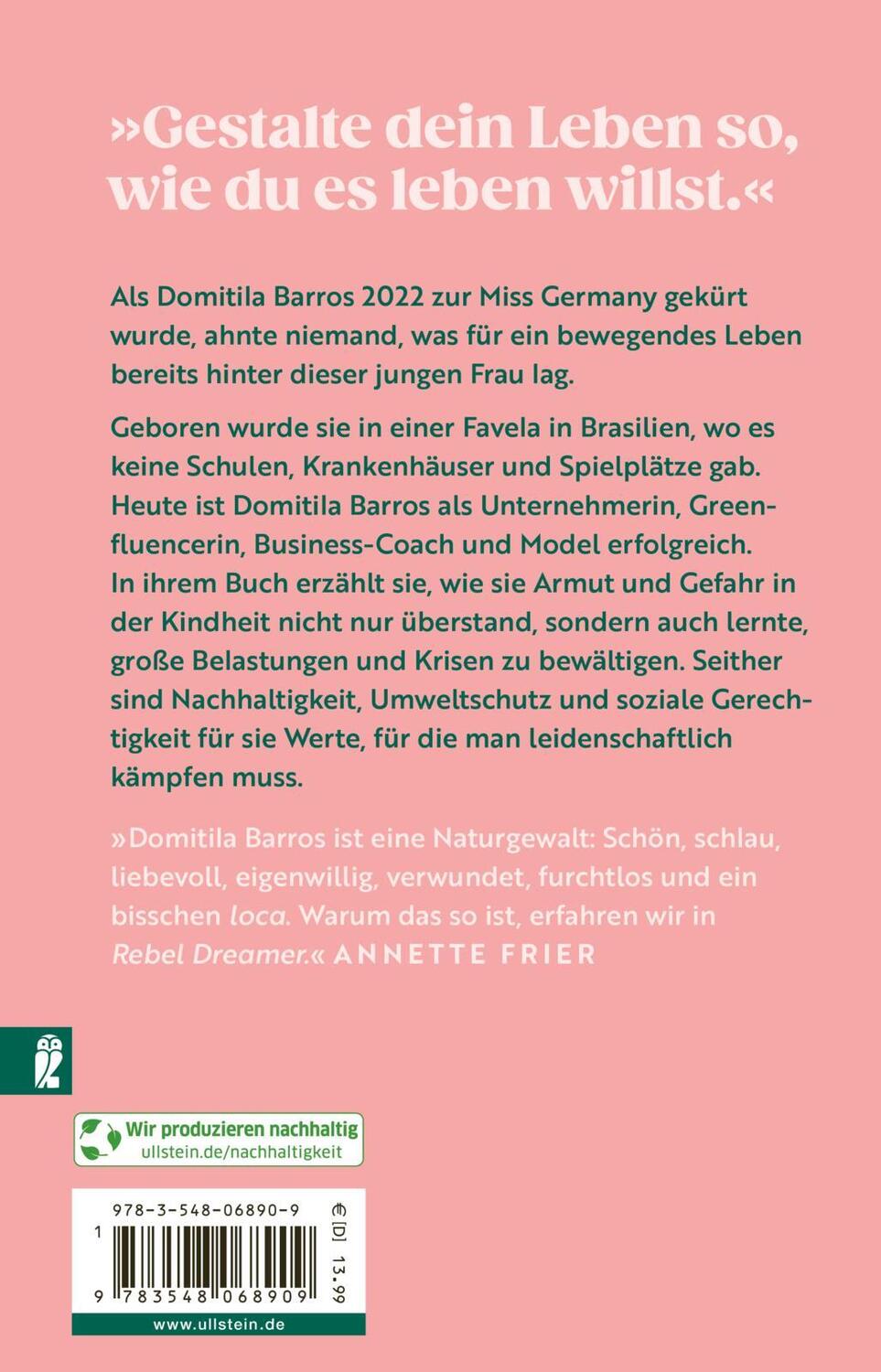 Rückseite: 9783548068909 | Rebel Dreamer | Domitila Barros | Taschenbuch | 240 S. | Deutsch