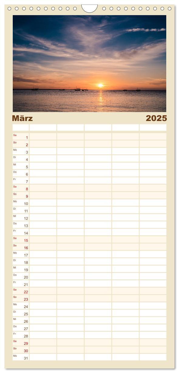 Bild: 9783457126158 | Familienplaner 2025 - Karibu Sansibar mit 5 Spalten (Wandkalender,...