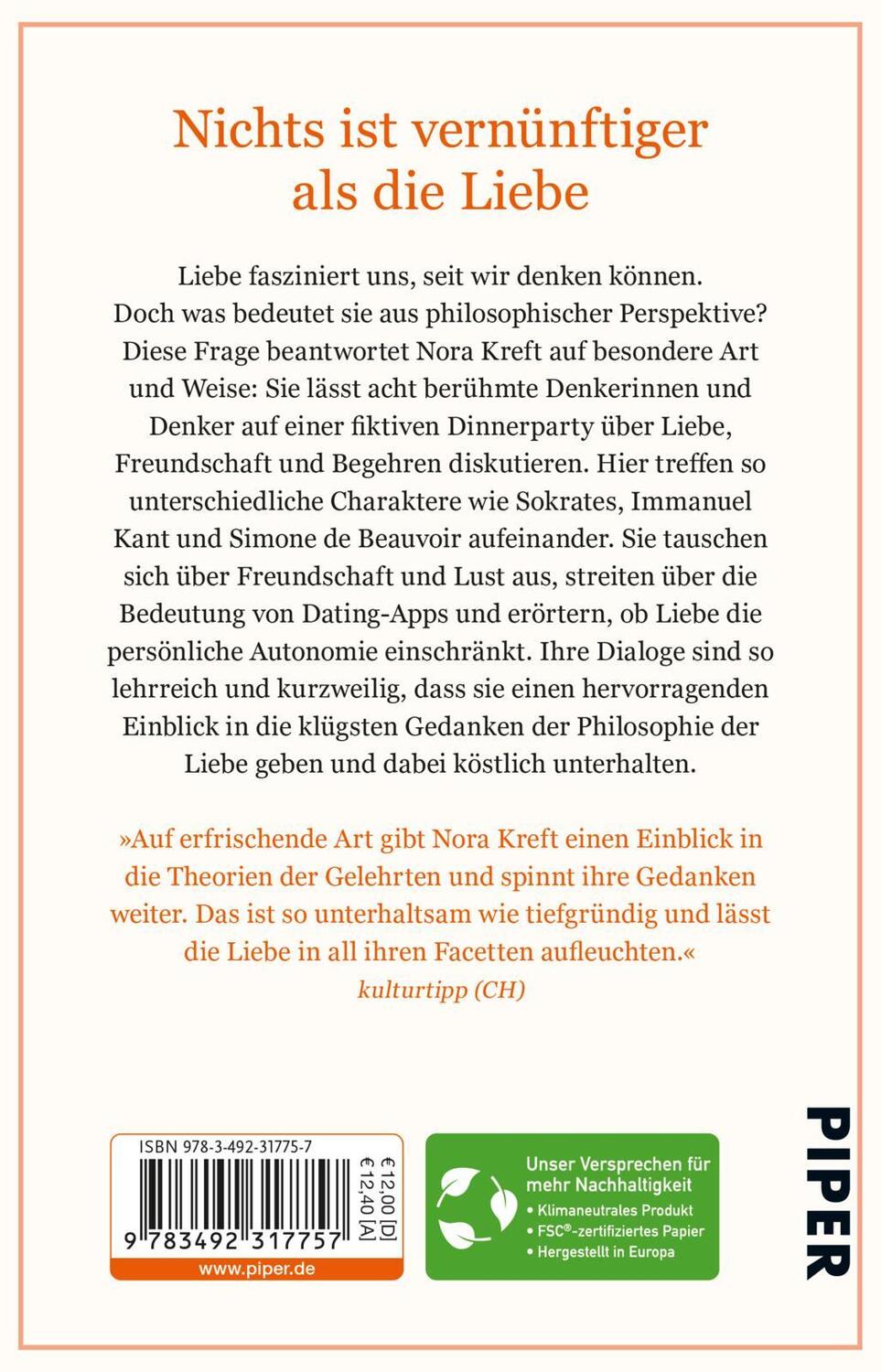 Rückseite: 9783492317757 | Was ist Liebe, Sokrates? | Nora Kreft | Taschenbuch | 224 S. | Deutsch