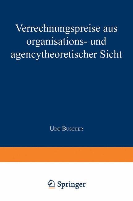 Cover: 9783824403677 | Verrechnungspreise aus organisations- und agencytheoretischer Sicht