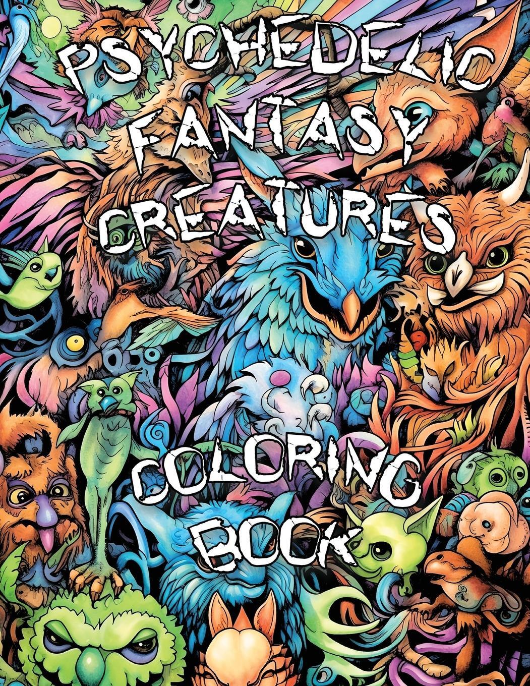 Cover: 9781961837003 | PSYCHEDELIC FANTASY CREATURES COLORING BOOK | Nerd Designs Press