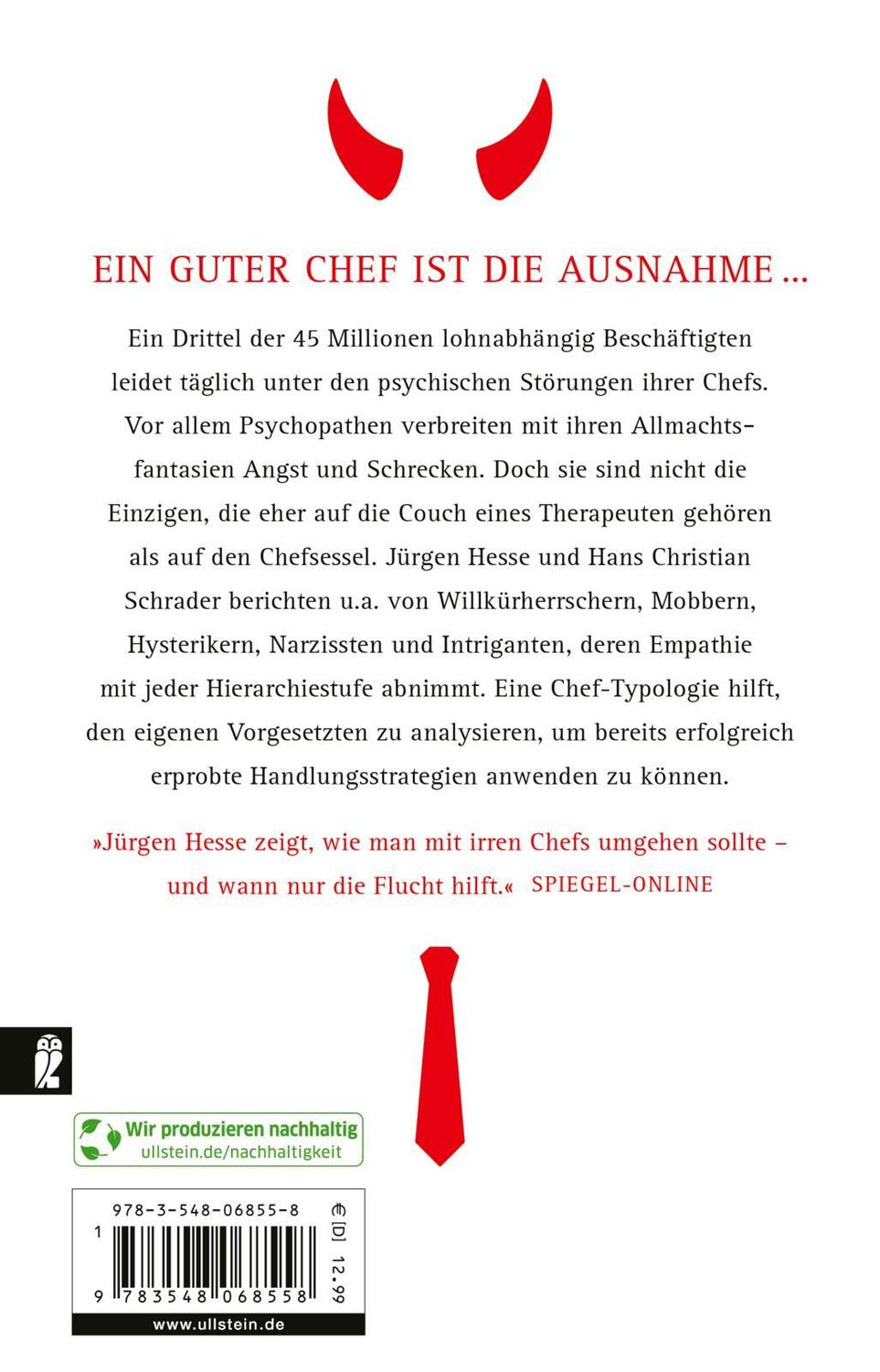 Rückseite: 9783548068558 | Mein Chef ist irre - Ihrer auch? | Jürgen Hesse (u. a.) | Taschenbuch