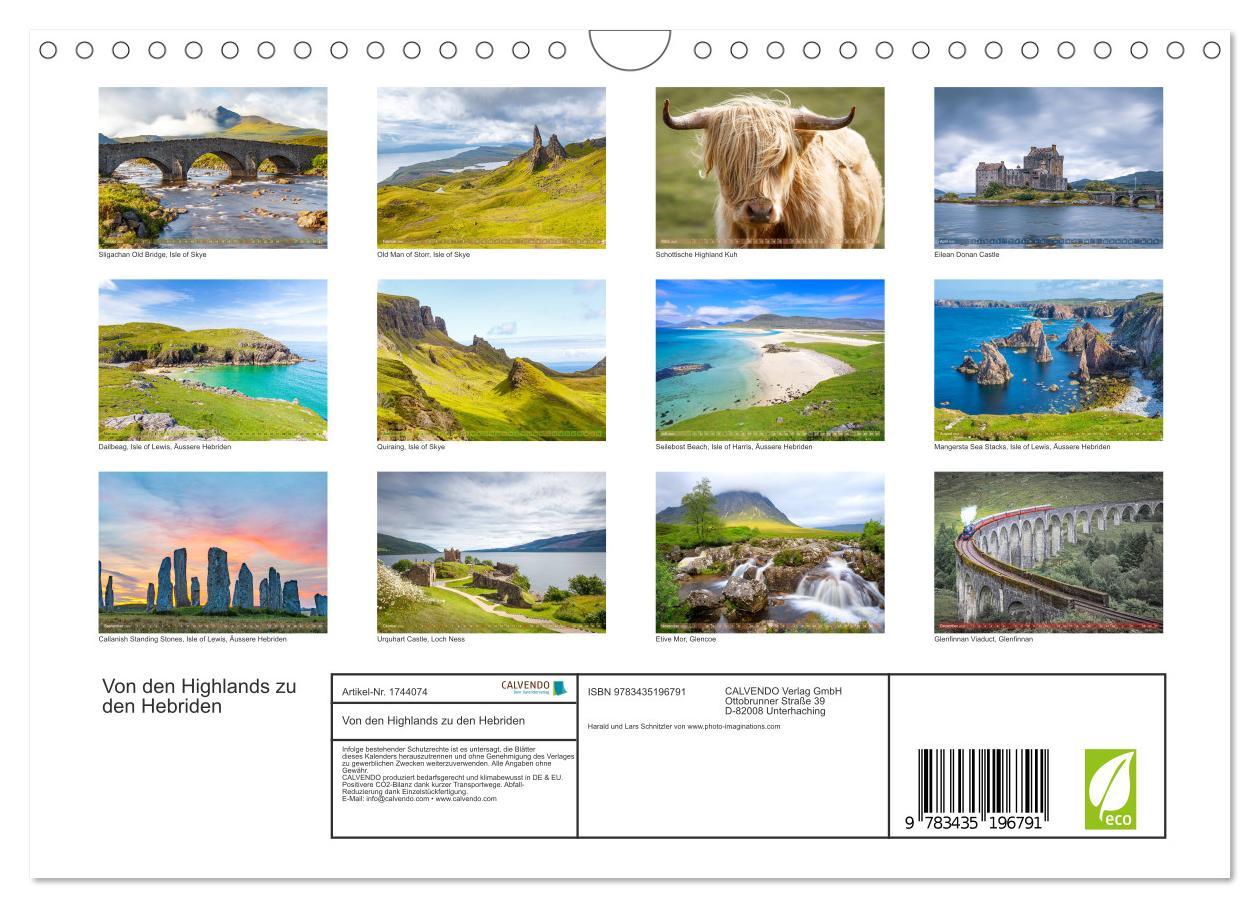 Bild: 9783435196791 | Von den Highlands zu den Hebriden (Wandkalender 2025 DIN A4 quer),...