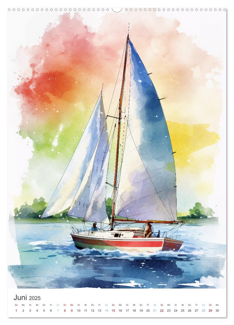 Bild: 9783435856657 | Segeln und Regatta (Wandkalender 2025 DIN A2 hoch), CALVENDO...