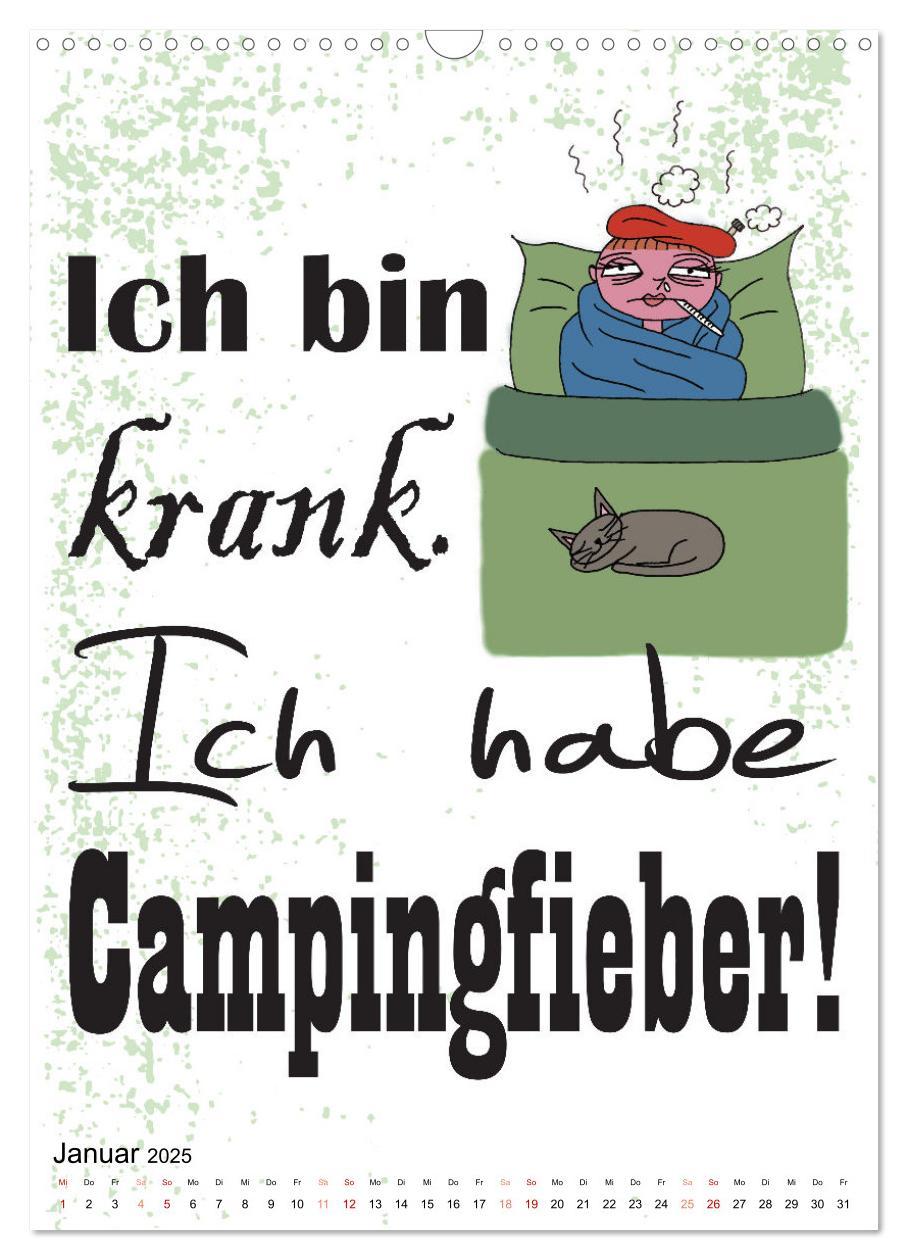 Bild: 9783435889563 | CampingSprüche (Wandkalender 2025 DIN A3 hoch), CALVENDO...