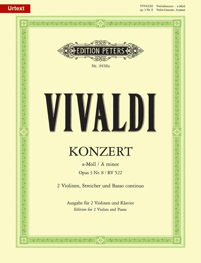 Cover: 9790014107857 | Konzert a-Moll op. 3, Nr. 8 RV 522 | Antonio Vivaldi | Broschüre