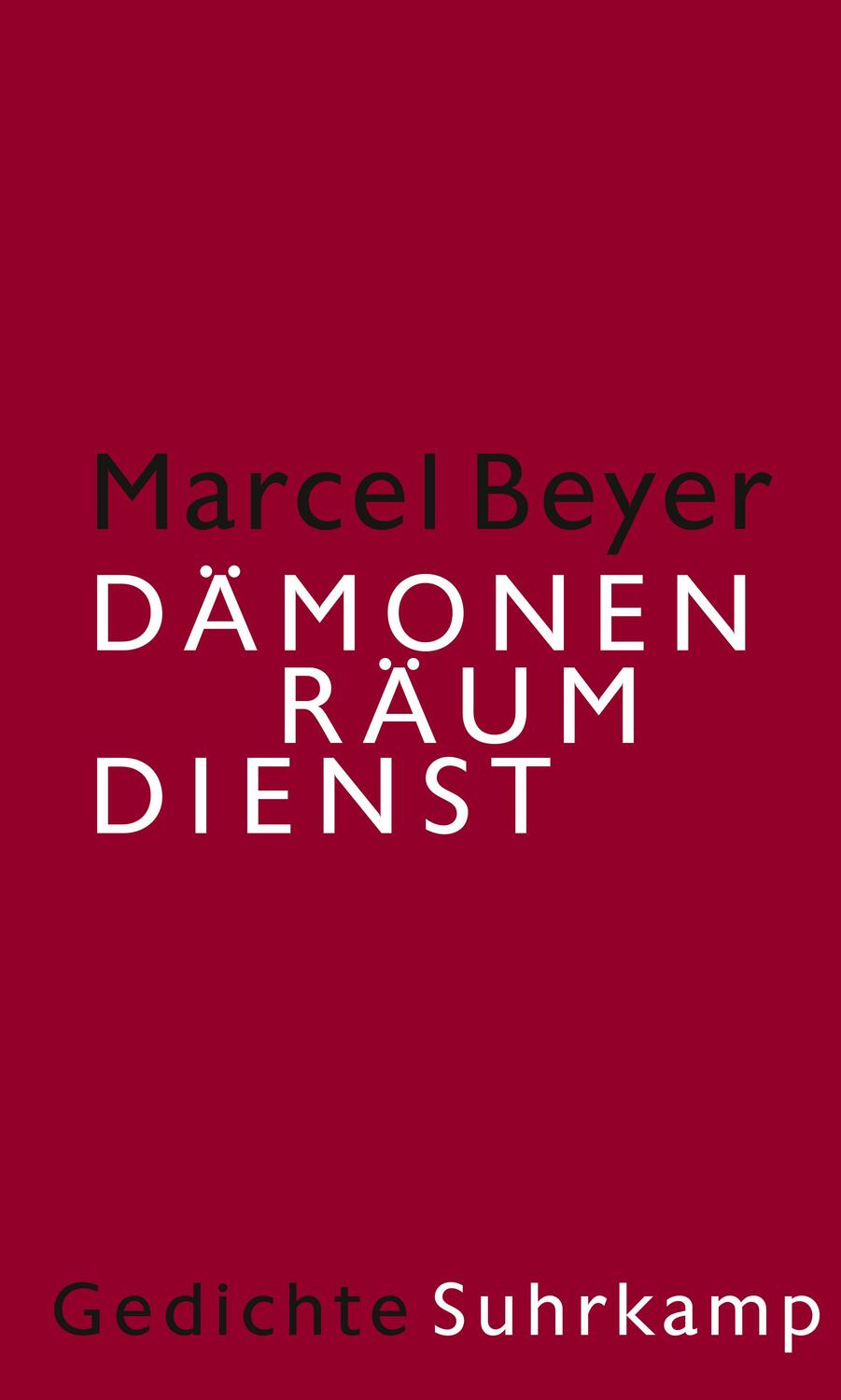 Cover: 9783518429457 | Dämonenräumdienst | Gedichte | Marcel Beyer | Buch | Deutsch | 2020