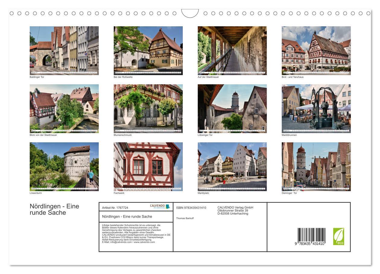 Bild: 9783435431410 | Nördlingen - Eine runde Sache (Wandkalender 2025 DIN A3 quer),...