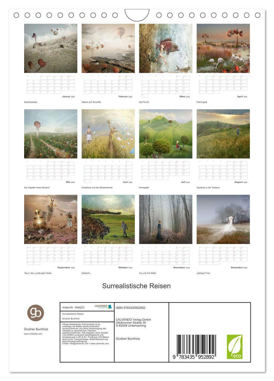 Bild: 9783435952892 | Surrealistische Reisen (Wandkalender 2025 DIN A4 hoch), CALVENDO...