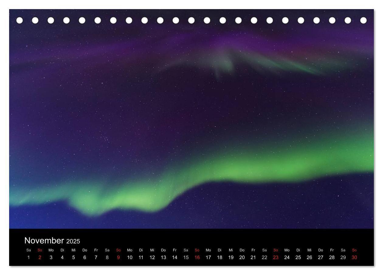 Bild: 9783435799909 | Nordlichter (Tischkalender 2025 DIN A5 quer), CALVENDO Monatskalender