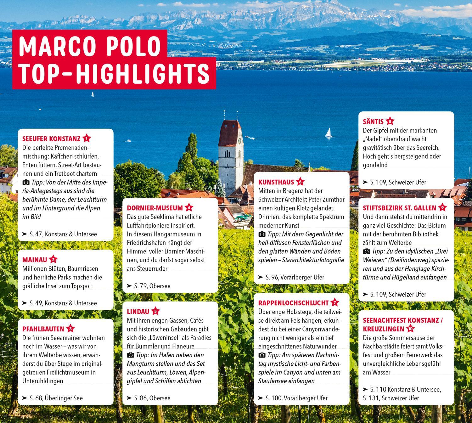 Bild: 9783829719285 | MARCO POLO Reiseführer Bodensee | Florian Wachsmann (u. a.) | Buch