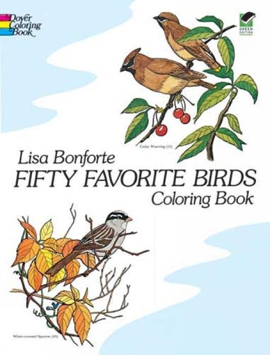 Cover: 9780486242613 | Fifty Favourite Birds Colouring Book | Coloring Book | Lisa Bonforte