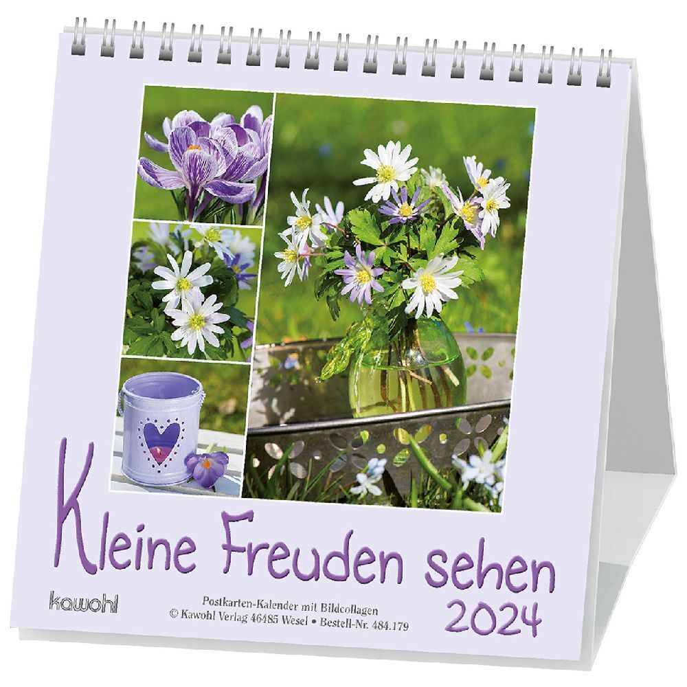 Cover: 9783754817940 | Kleine Freuden sehen 2024 | Postkarten-Kalender mit Bildcollagen