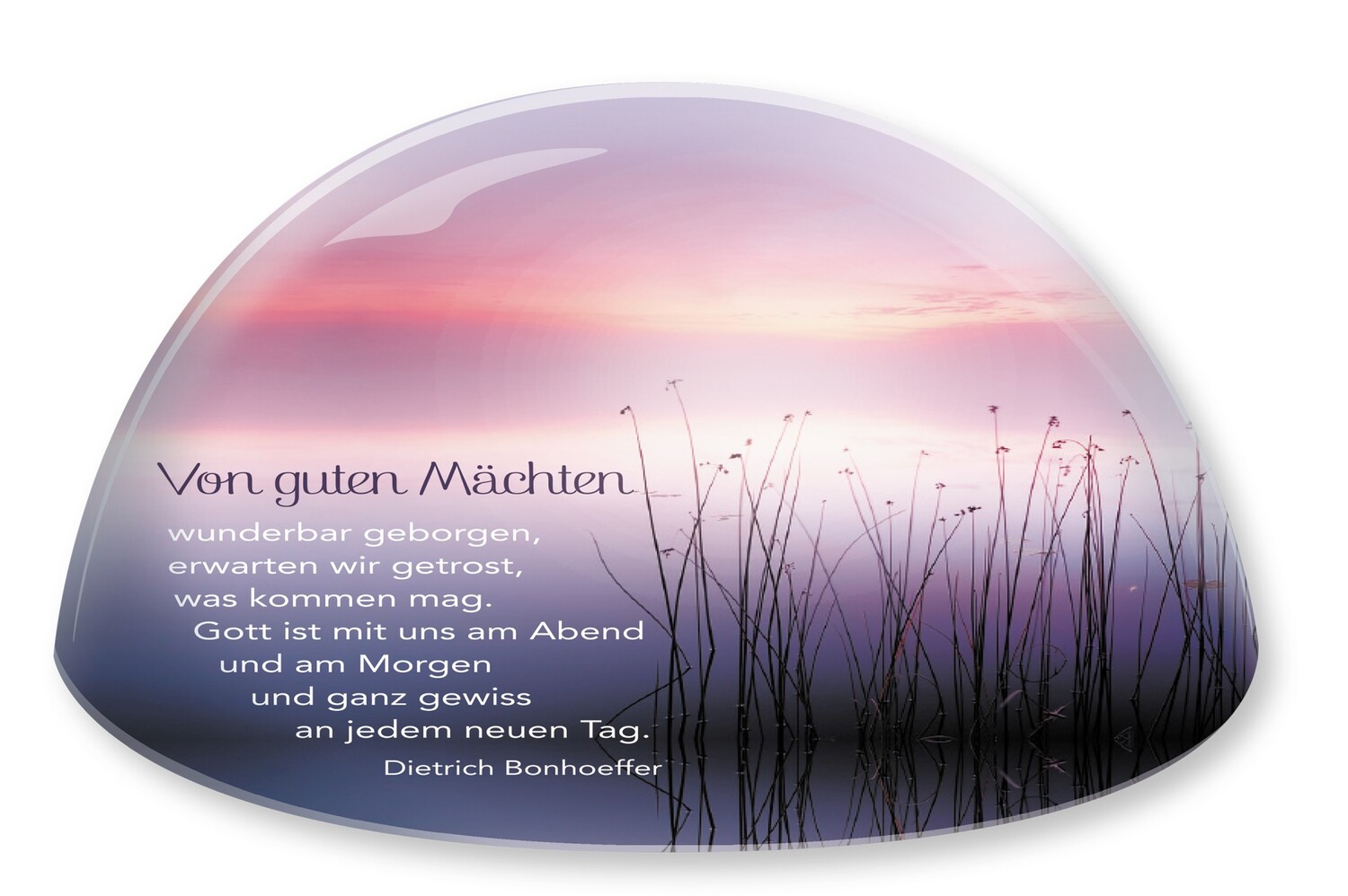 Cover: 4036526740461 | Glasmoment - Von guten Mächten | Briefbeschwerer | Dietrich Bonhoeffer