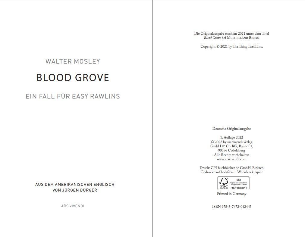 Bild: 9783747204245 | Blood Grove | Kriminalroman | Walter Mosley | Buch | 326 S. | Deutsch