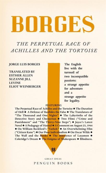 Cover: 9780141192949 | The Perpetual Race of Achilles and the Tortoise | Jorge Luis Borges