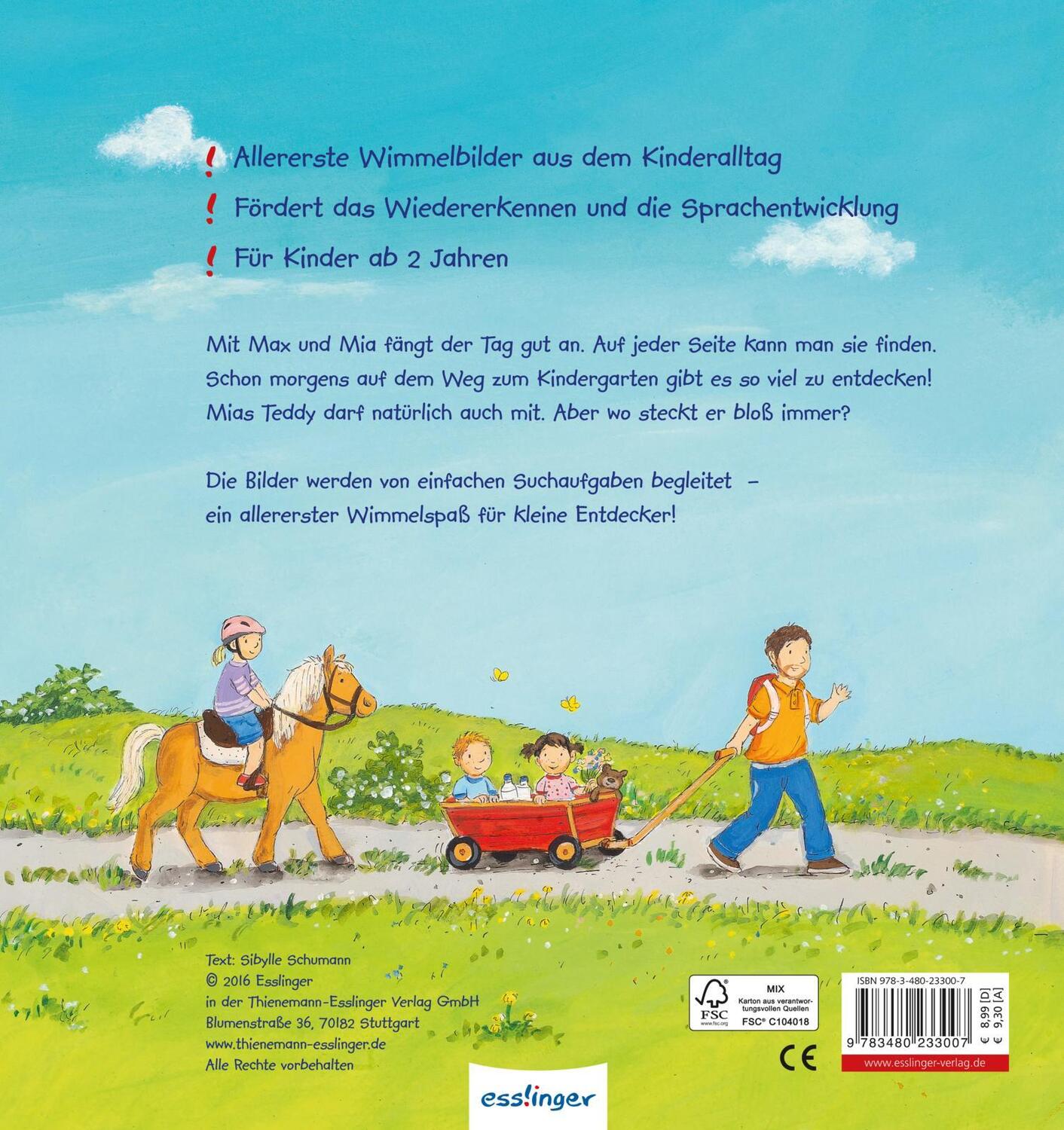 Rückseite: 9783480233007 | Mein allererstes Wimmelbuch: Durch den Tag | Sibylle Schumann | Buch