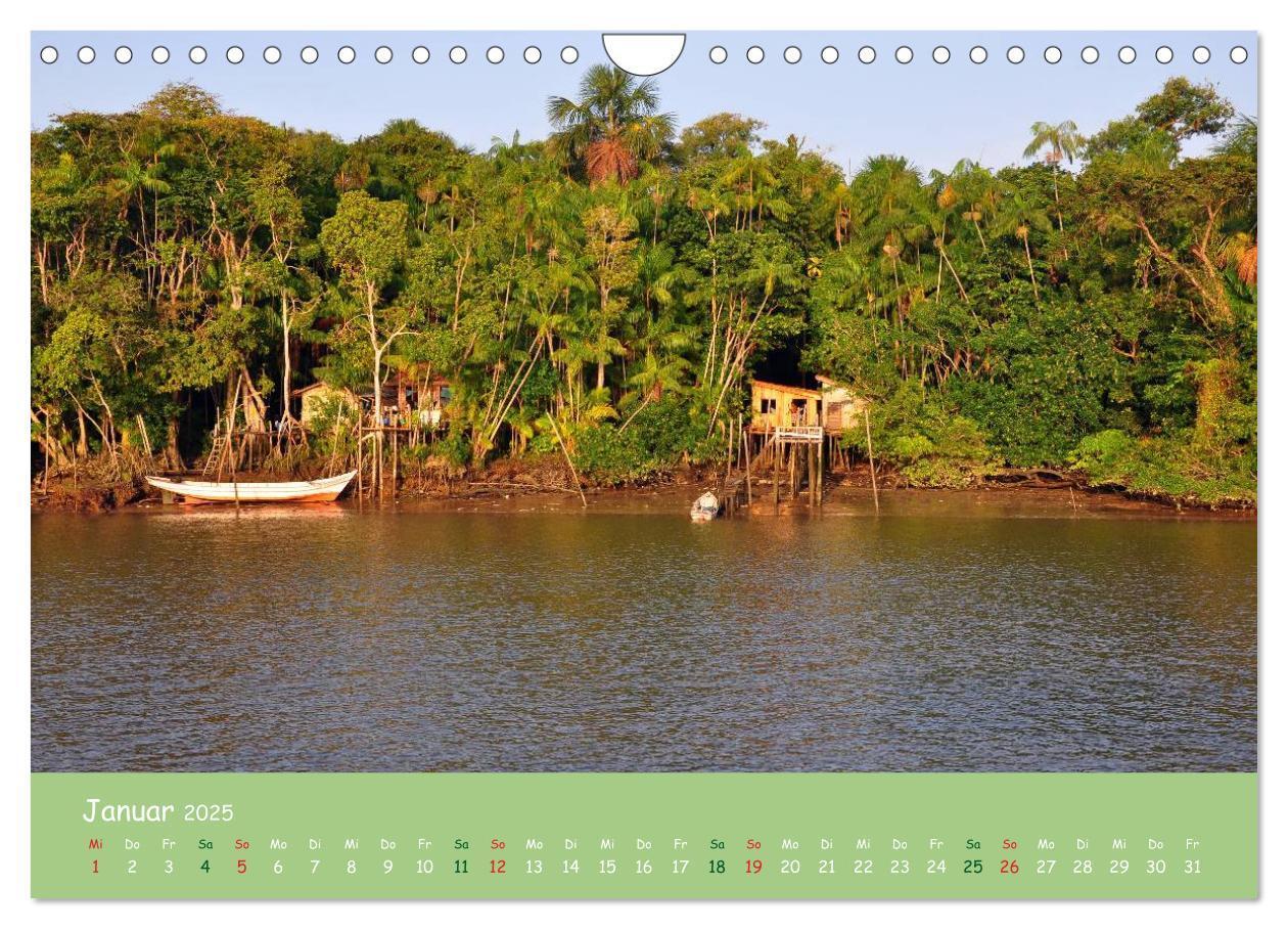 Bild: 9783435658541 | Am Amazonas (Wandkalender 2025 DIN A4 quer), CALVENDO Monatskalender