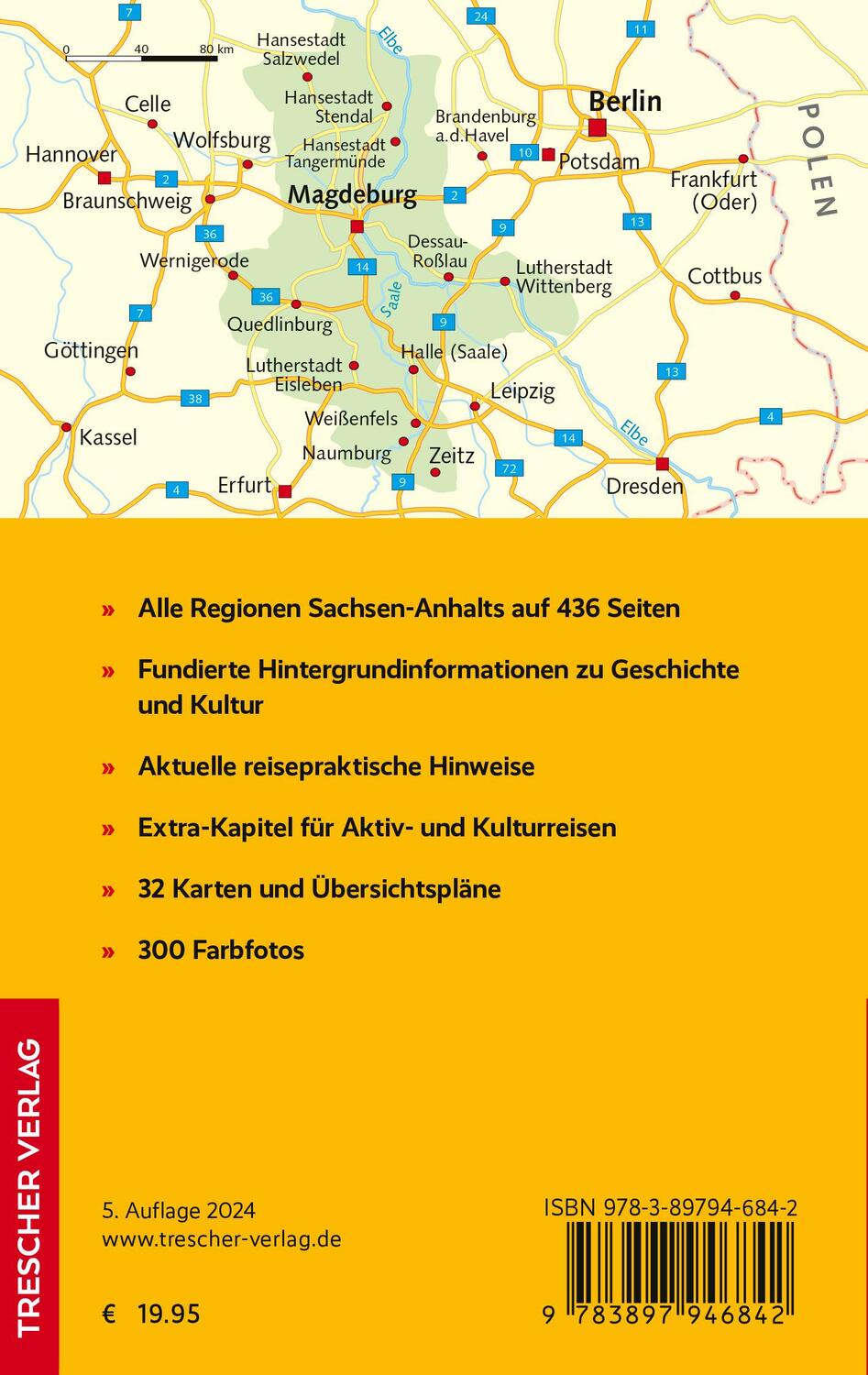 Rückseite: 9783897946842 | TRESCHER Reiseführer Sachsen-Anhalt | Heinzgeorg Oette | Taschenbuch