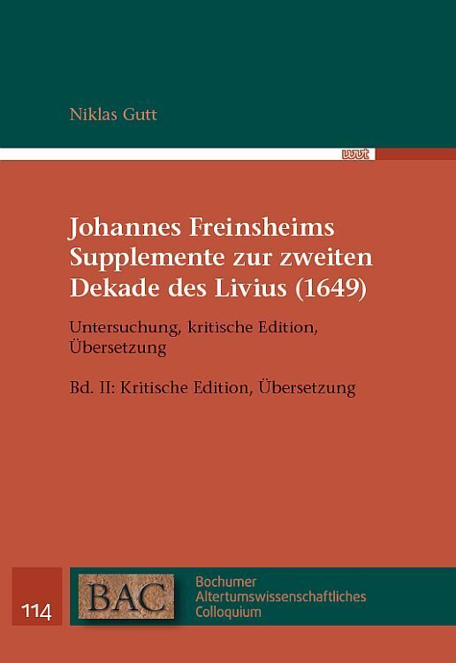 Cover: 9783868219999 | Johannes Freinsheims Supplemente zur zweiten Dekade des Livius...