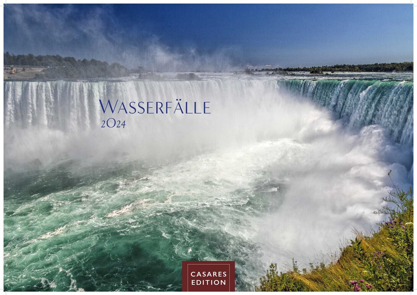 Cover: 9789918618637 | Wasserfälle 2024 L 35x50cm | Kalender | 14 S. | Deutsch | 2024