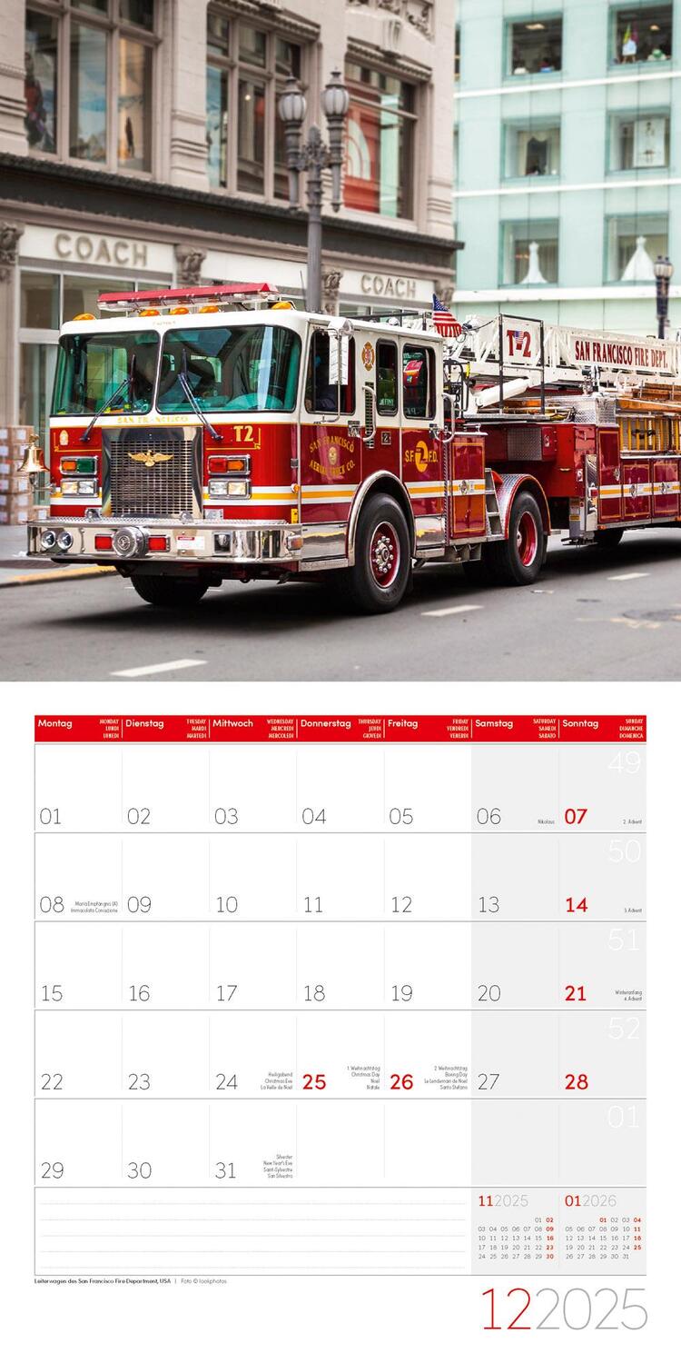 Bild: 9783838445175 | Feuerwehr Kalender 2025 - 30x30 | Ackermann Kunstverlag | Kalender