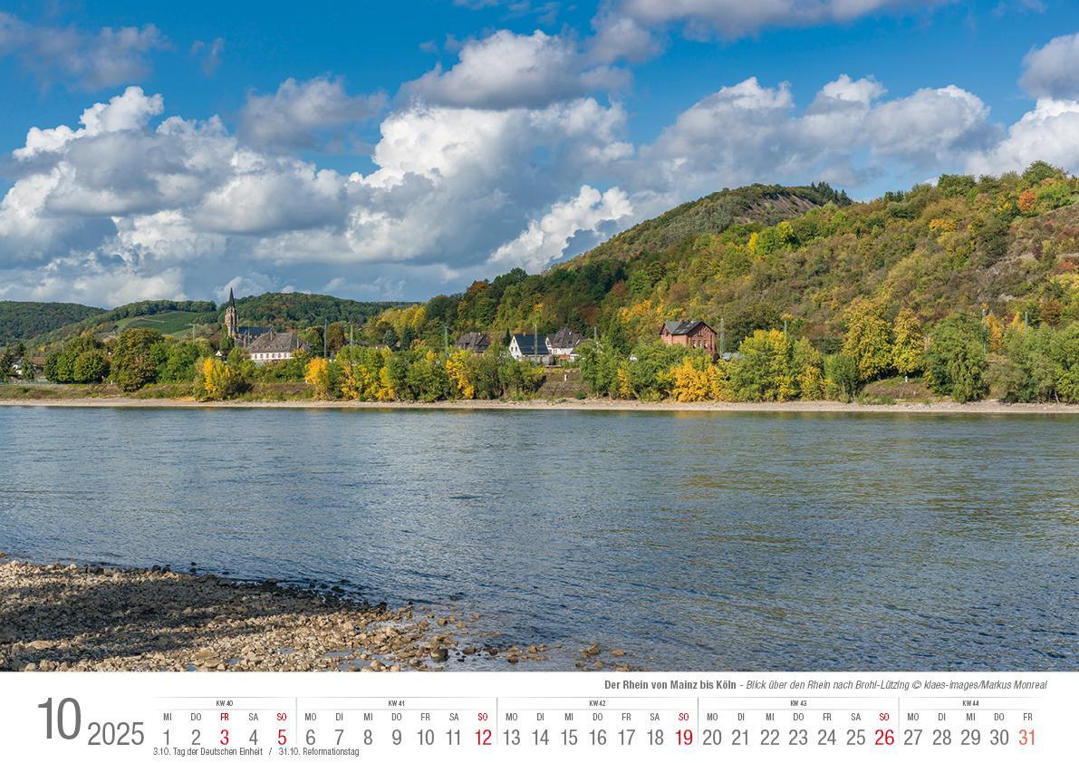 Bild: 9783965352162 | Der Rhein von Mainz bis Köln 2025 Bildkalender A3 Spiralbindung | 2025