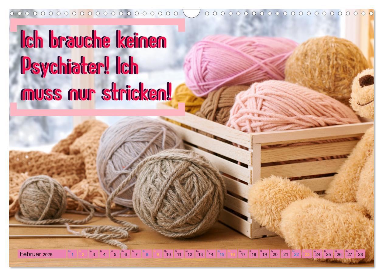 Bild: 9783383933066 | WOLLE Stricken ist eine Passion (Wandkalender 2025 DIN A3 quer),...