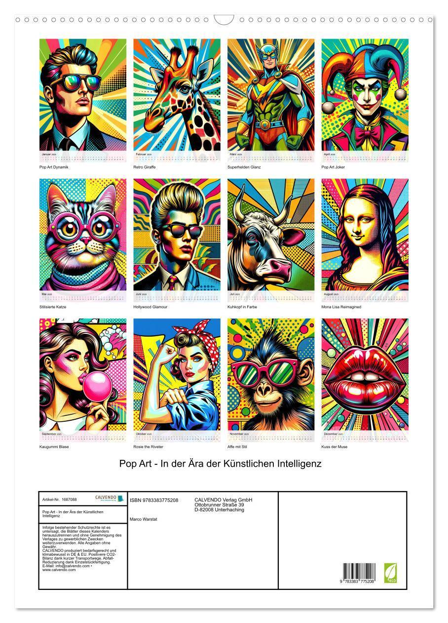 Bild: 9783383775208 | Pop Art - In der Ära der Künstlichen Intelligenz (Wandkalender 2025...