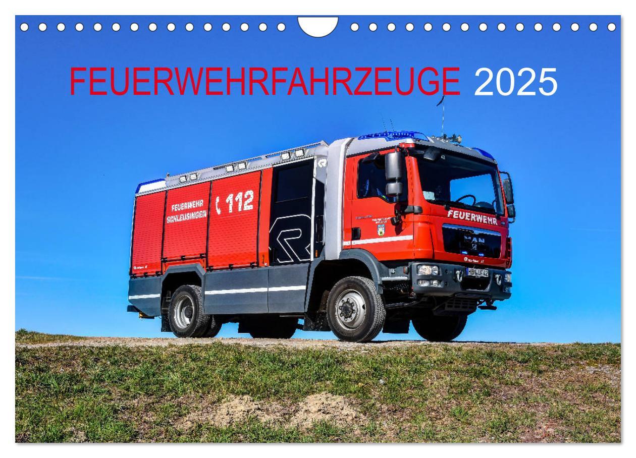 Cover: 9783435338351 | Feuerwehrfahrzeuge (Wandkalender 2025 DIN A4 quer), CALVENDO...