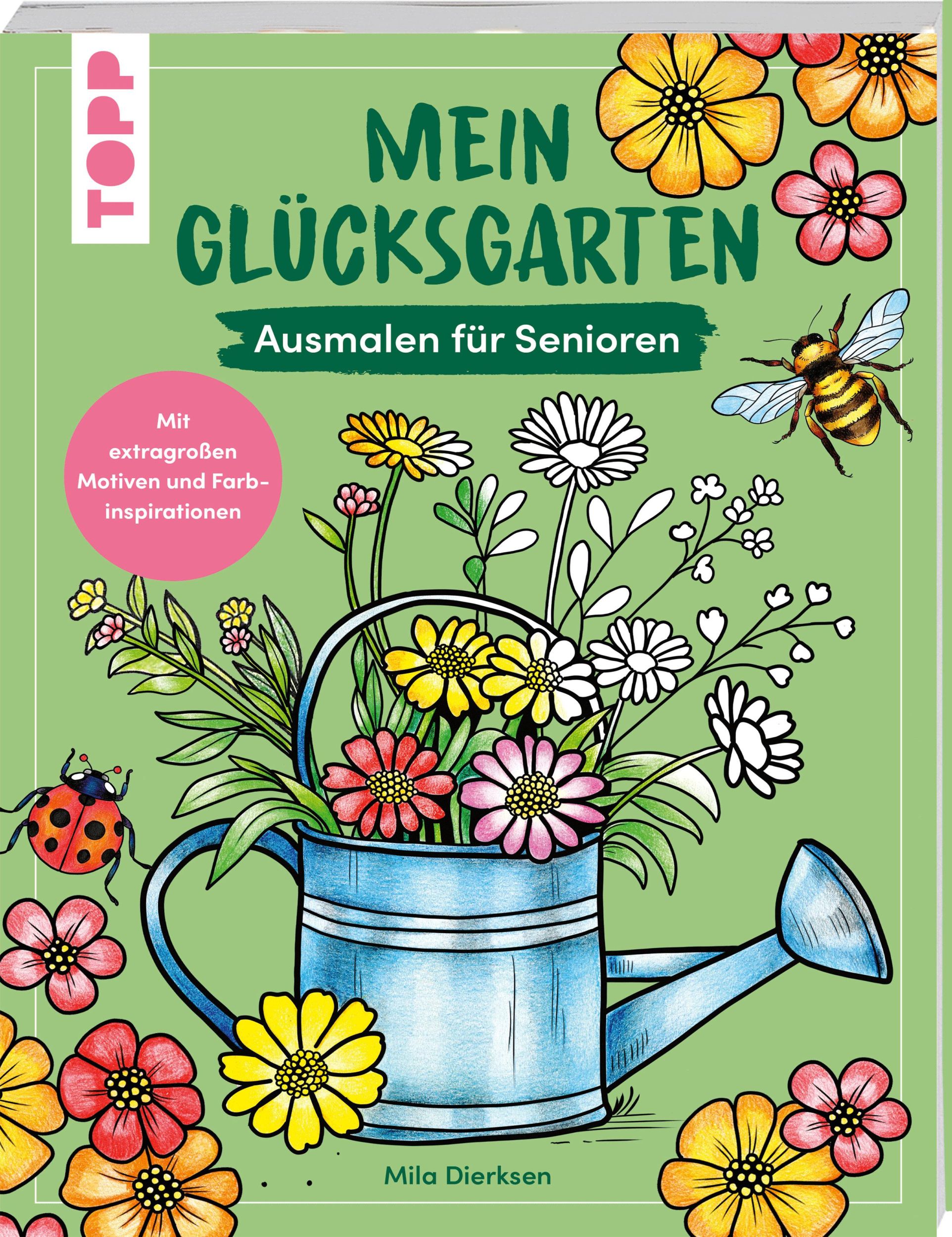 Cover: 9783735881878 | Mein Glücksgarten | Ausmalen für Senioren | Mila Dierksen | Buch