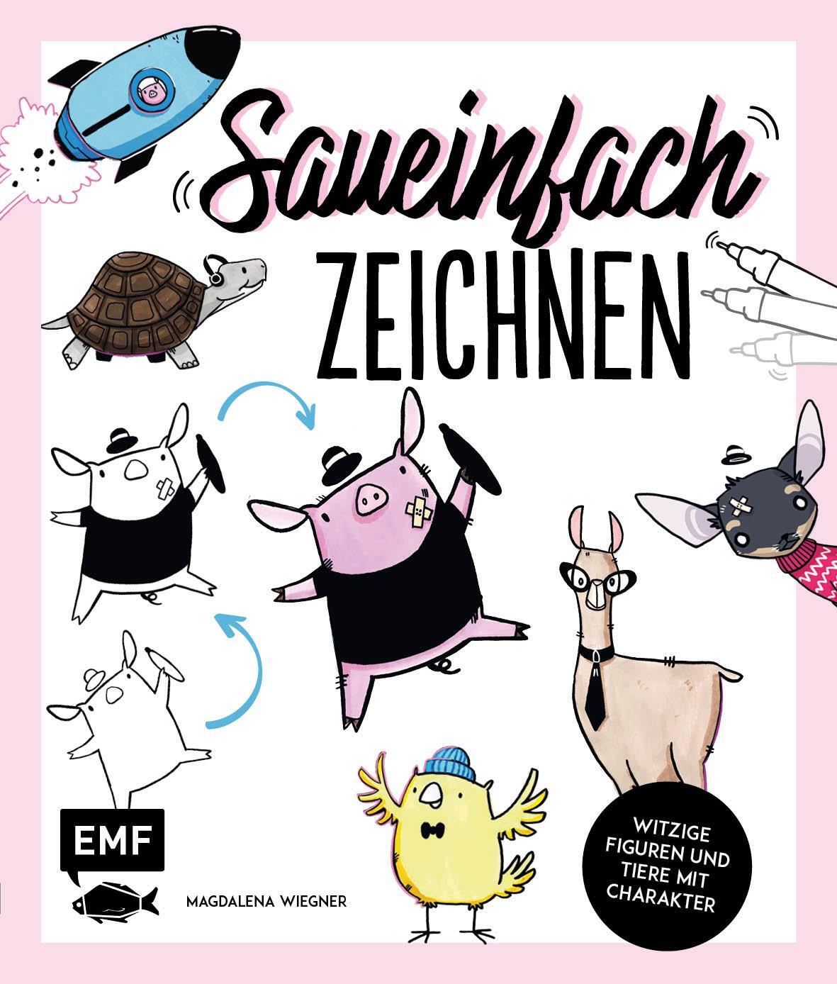 Cover: 9783745912944 | Sauschnell zeichnen | Witzige Figuren und Tiere mit Charakter | Buch