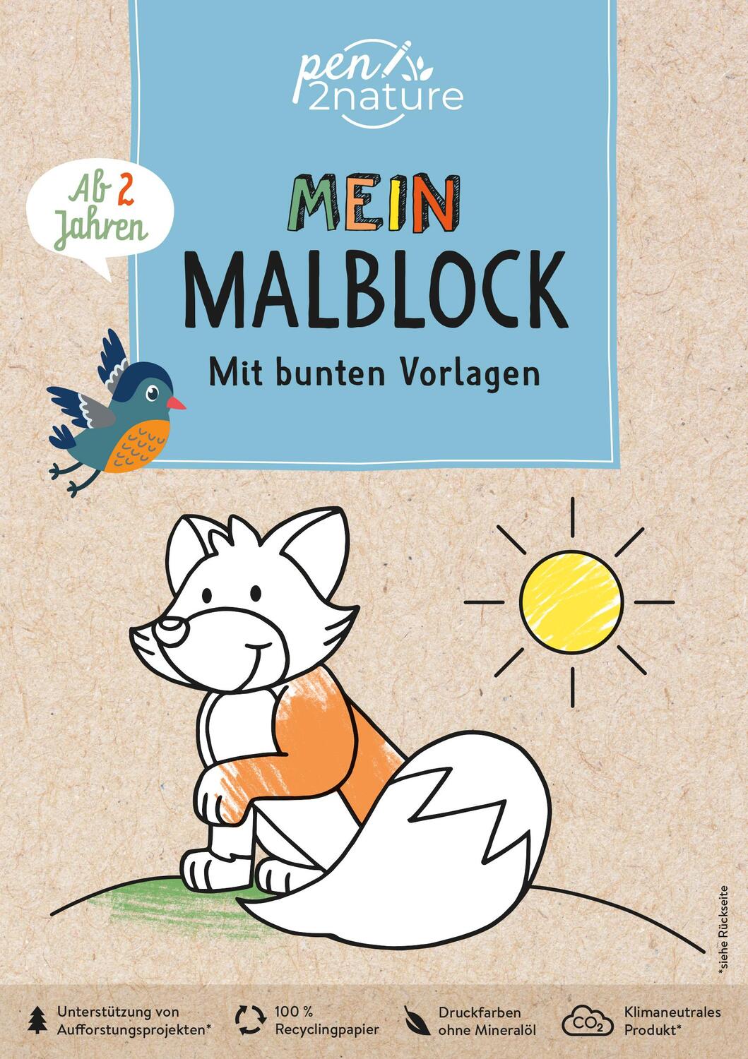 Cover: 9783987640308 | Mein Malblock. Mit bunten Vorlagen. Für Kinder ab 2 Jahren | Buch