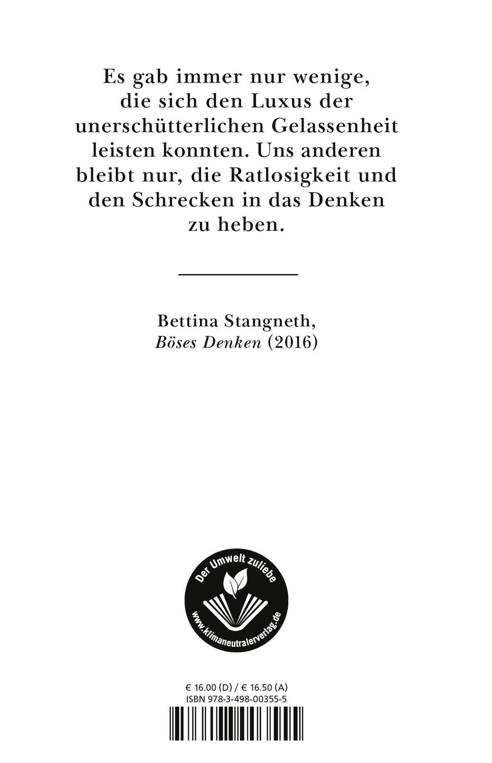 Rückseite: 9783498003555 | Überforderung | Bettina Stangneth | Buch | Deutsch | 2023 | Rowohlt