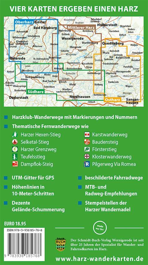 Rückseite: 9783936185768 | Der Harz in 4 Teilen | Harzklub e. V. | Taschenbuch | SET | Deutsch