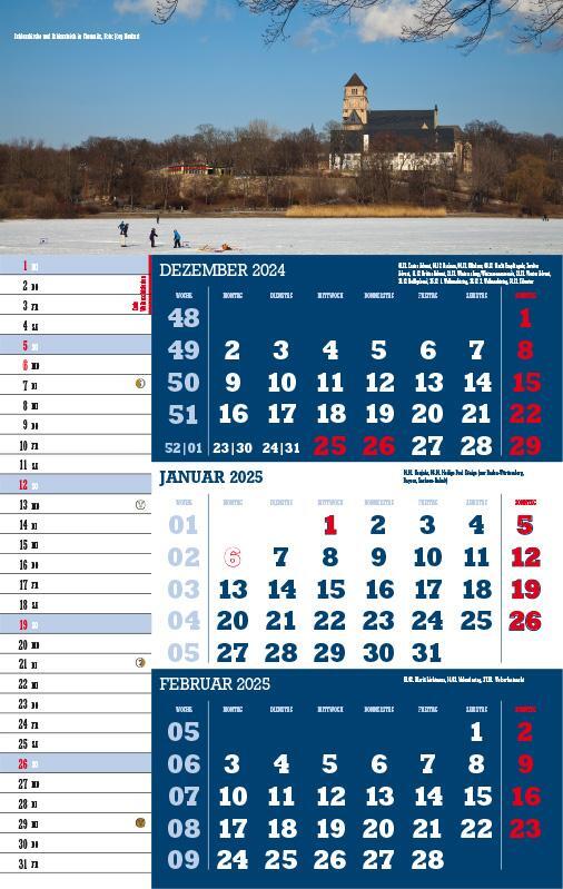 Bild: 9783957561374 | Drei-Monatskalender Sachsen 2025 | Jörg Neubert | Kalender | Deutsch