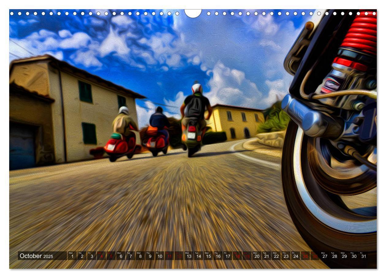 Bild: 9781325949076 | Low-angle shots of scooters (Wall Calendar 2025 DIN A3 landscape),...