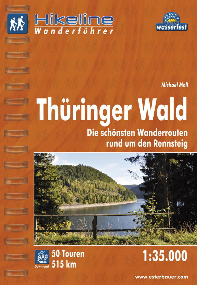 Cover: 9783850005760 | Hikeline Wanderführer Thüringer Wald | Michael Moll | Taschenbuch