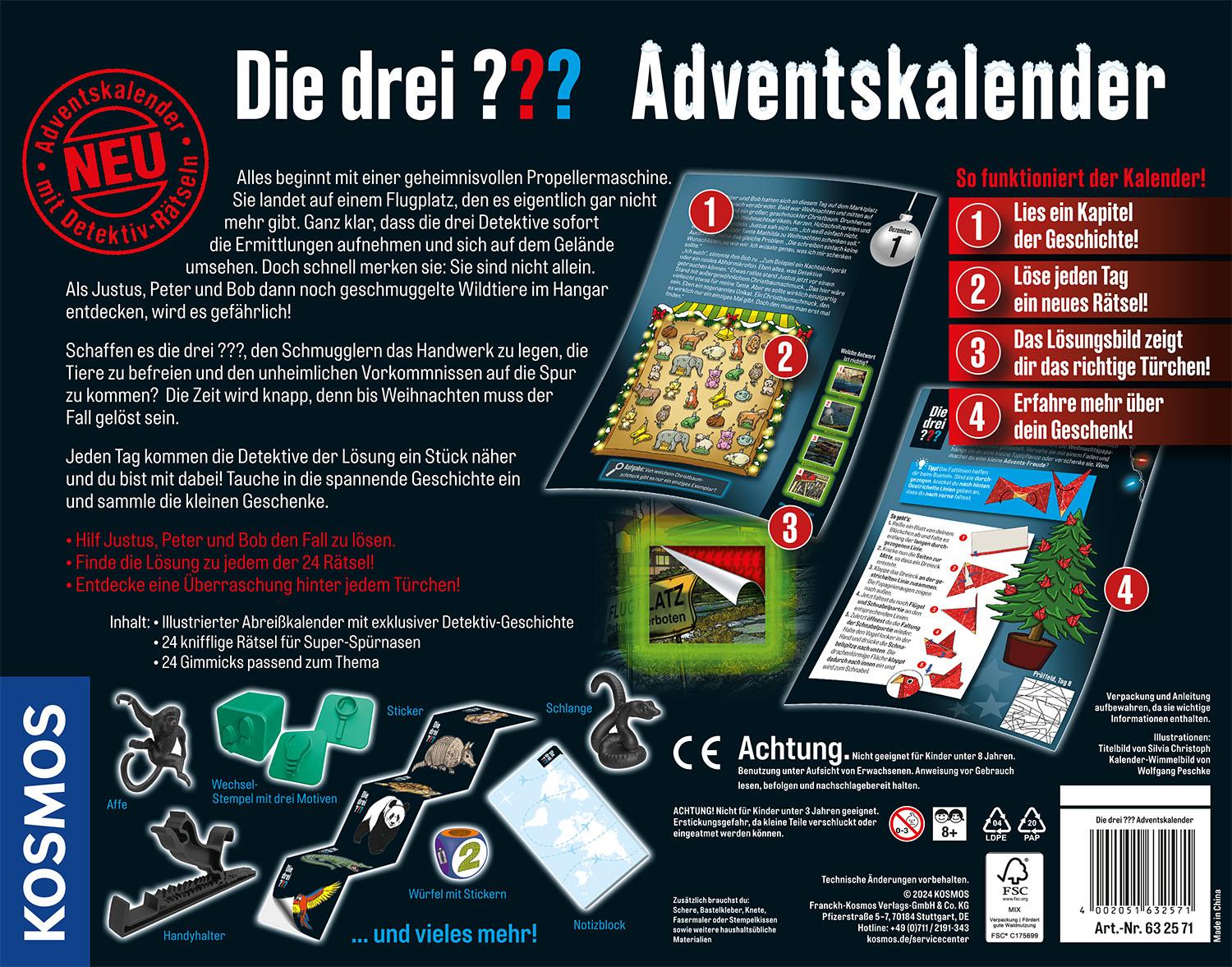 Bild: 4002051632571 | Die drei ??? Adventskalender | Spiel | Deutsch | Franckh-Kosmos