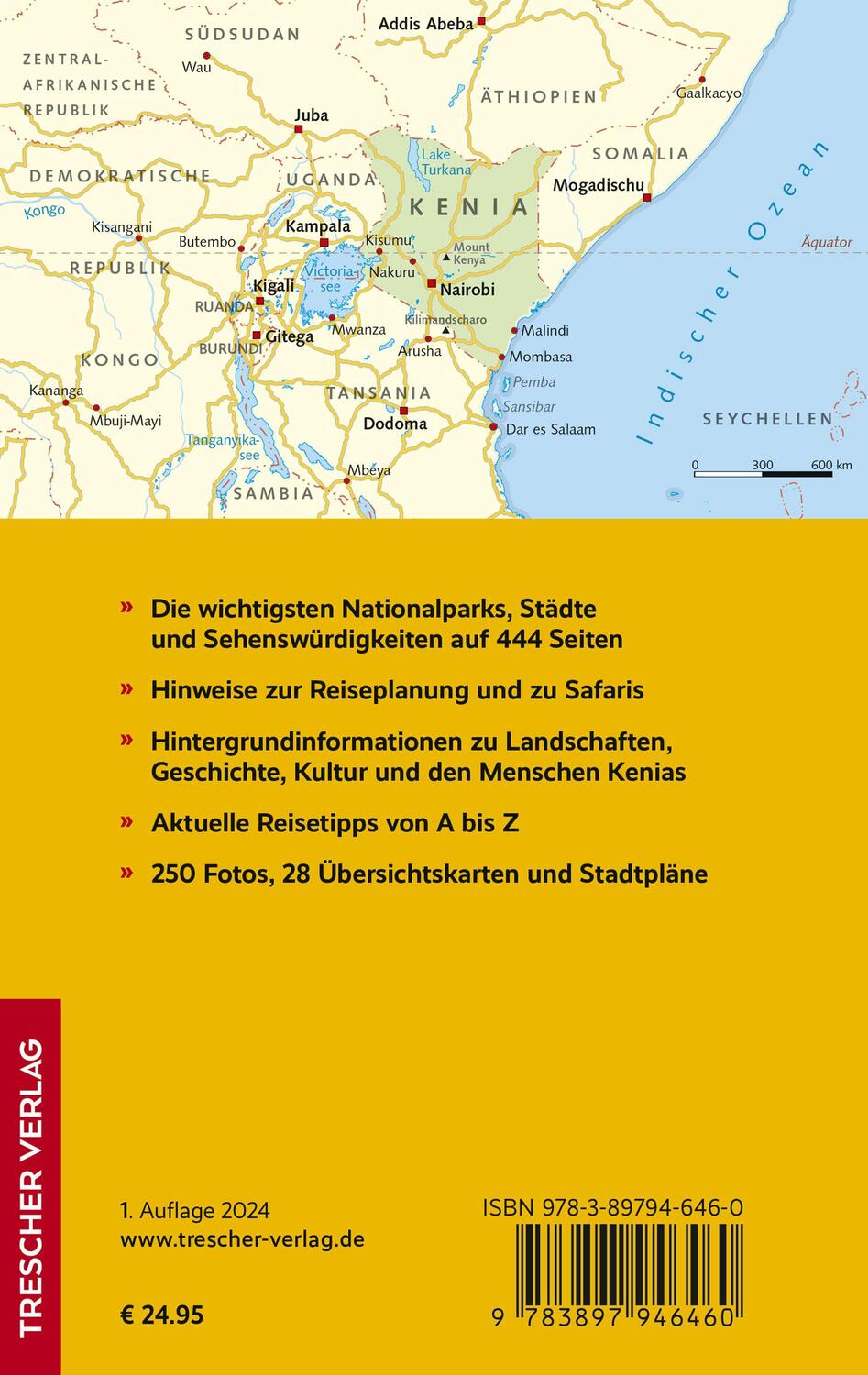 Rückseite: 9783897946460 | TRESCHER Reiseführer Kenia | Tatjana Singh | Taschenbuch | 444 S.